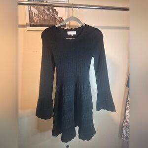 Elegant Black Long Sleeve Dress